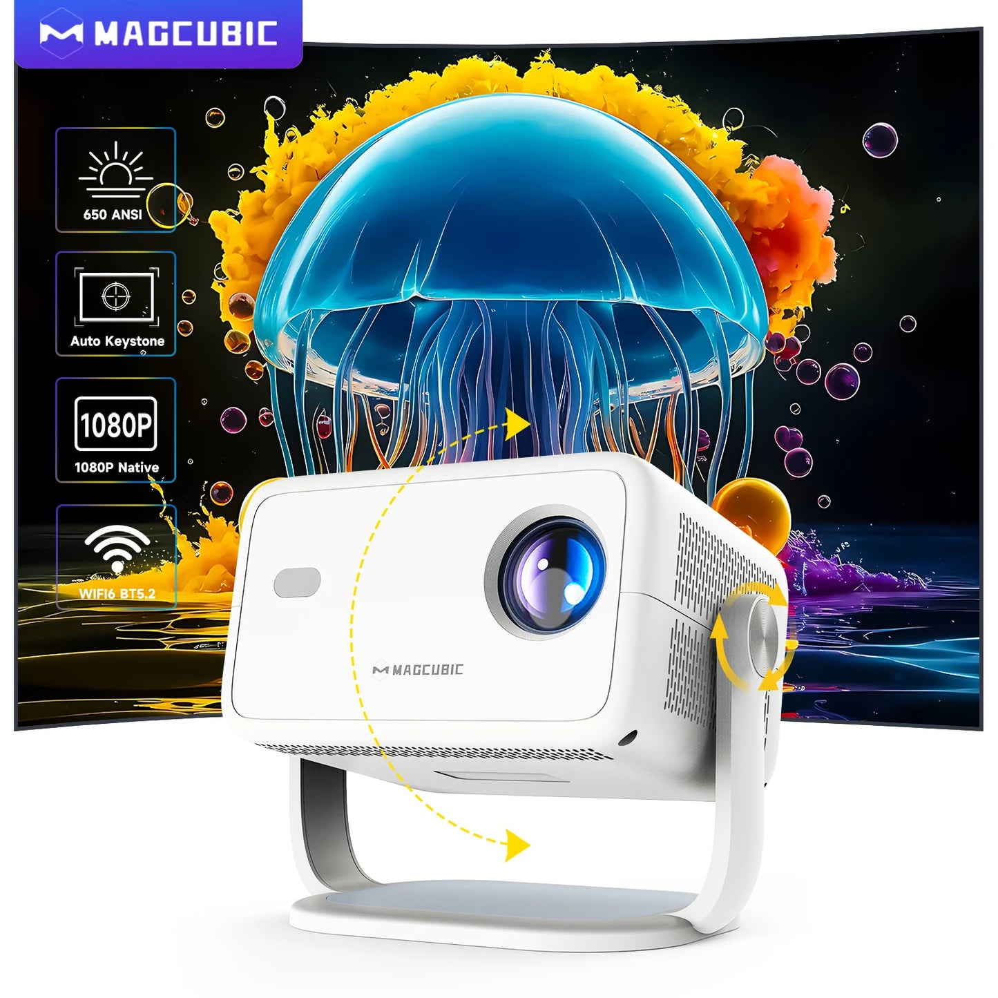 The Hero: The Magcubic Native 1080p 650 ANSI Projector